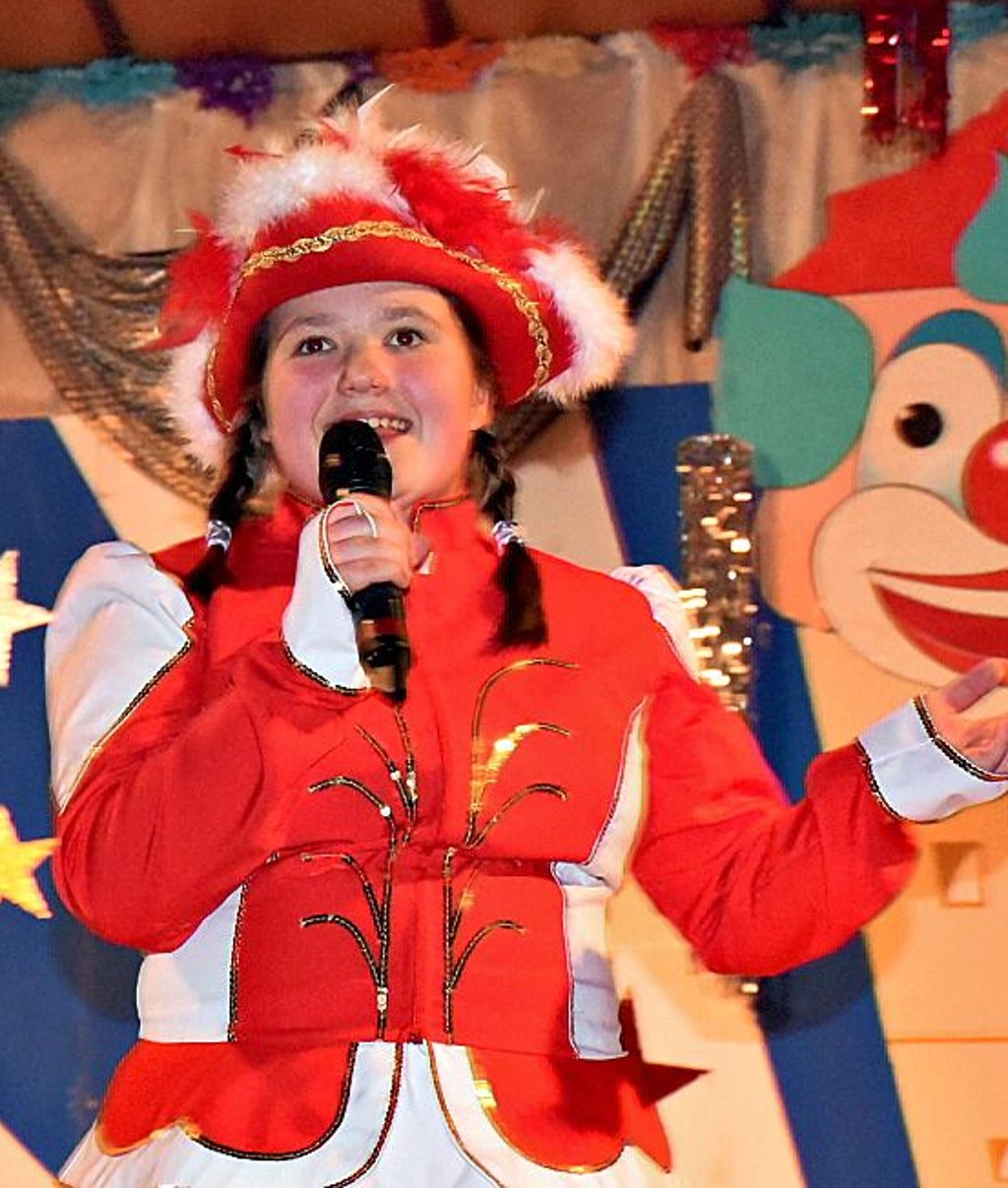 Die 13-jährige Michel Franke ging zum ersten Mal in die Bütt.
