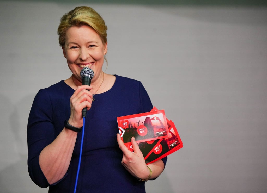 Franziska Giffey, Berliner SPD-Landesvorsitzende und Senatorin für Wirtschaft, Energie und Betriebe.