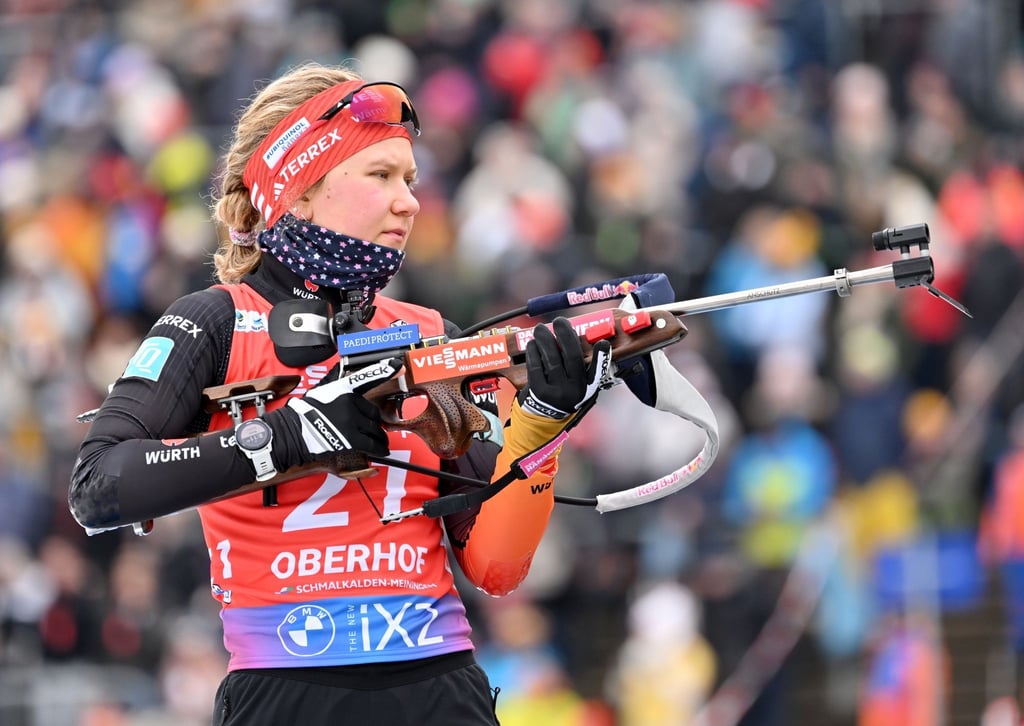 Biathletin Selina Grotian feiert in Nove Mesto im Einzel ihr WM-Debüt.