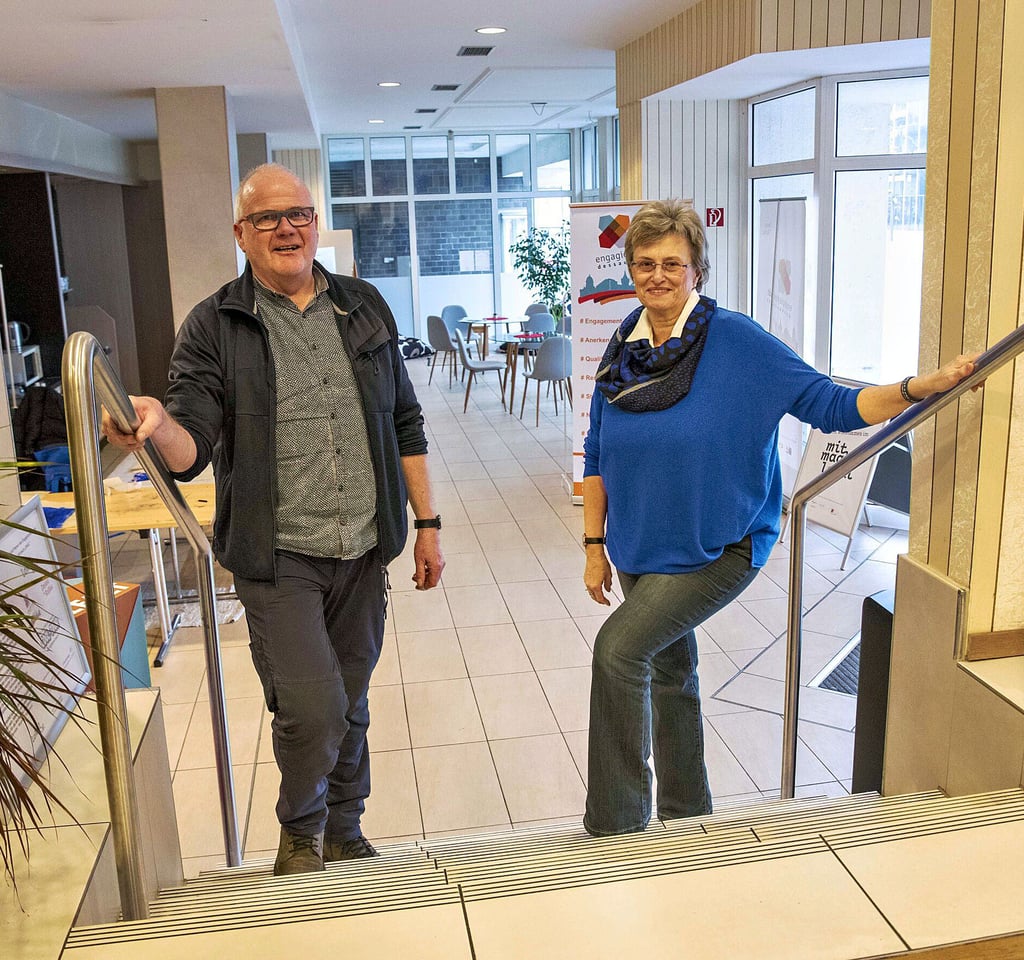 Frank Lehmann (l.) ist der Vorsitzende des Trägervereins und Kathrin Hinze die Koordinatorin in der Stadtverwaltung.