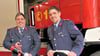 Die Zwillinge Kevin (links) und René Ermentraut sind seit 25 Jahren bei der Feuerwehr in Güsten aktiv.