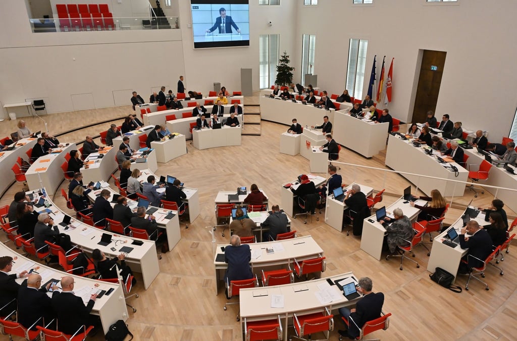 Abgeordnete bei einer Sitzung im Potsdamer Landtag.