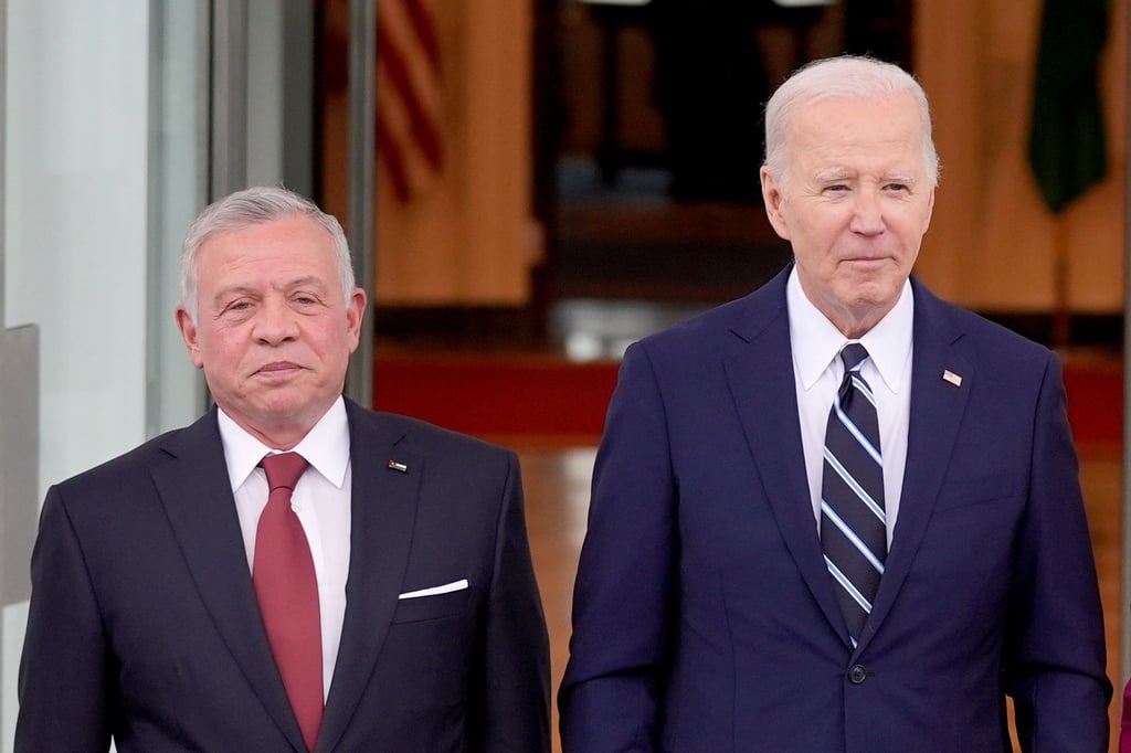 US-Präsident Joe Biden (r) und der jordanische König Abdullah II. rufen zum Schutz der Zivilbevölkerung in Rafah auf.