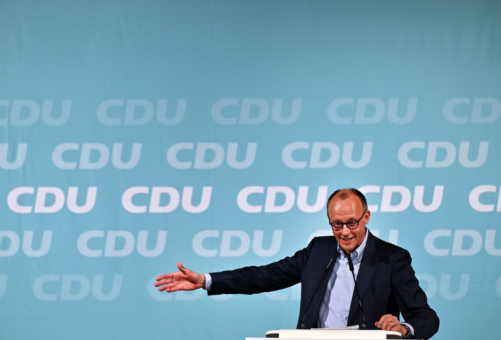 CDU-Chef Friedrich Merz beim politischen Aschermittwoch in Apolda.