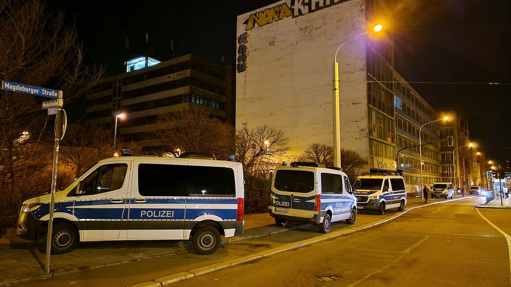 Die Polizei war mit einem Großaufgebot vor Ort.