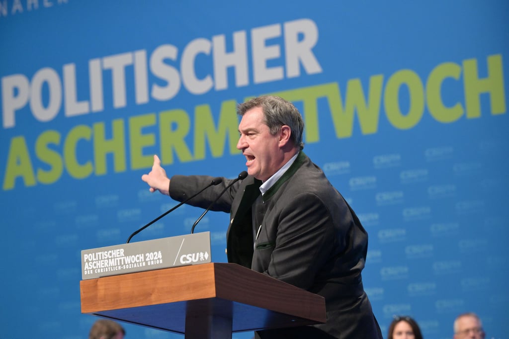 Markus Söder beim Politischen Aschermittwoch in Passau.
