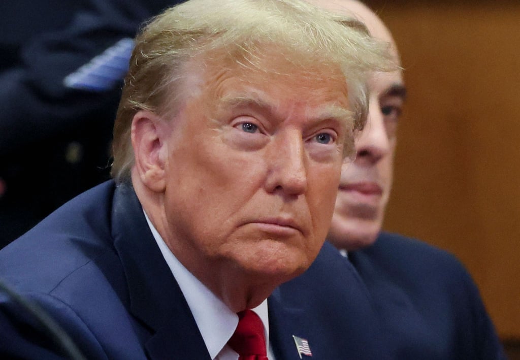 Donald Trump während der Anhörung vor dem Strafgericht in Manhattan.