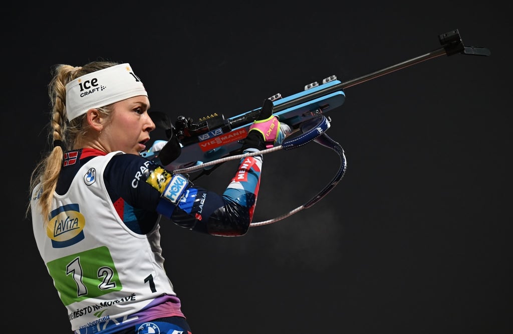 Ingrid Landmark Tandrevold musste im letzten Schießen in die Strafrunde.