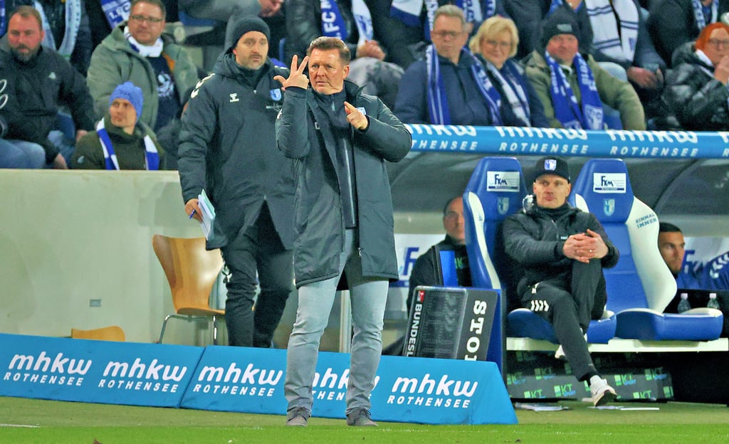 Holte mit dem FCM drei spektakuläre Punkte im Hinspiel gegen Hertha BSC: Trainer Christian Titz.