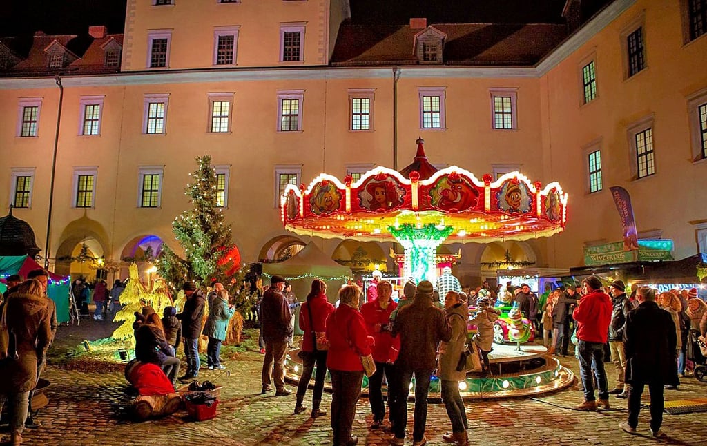 Die Schlossweihnacht im Hof der Moritzburg in Zeitz – hier ein Archivfoto – punktete vor allem mit dem festlichen Ambiente.