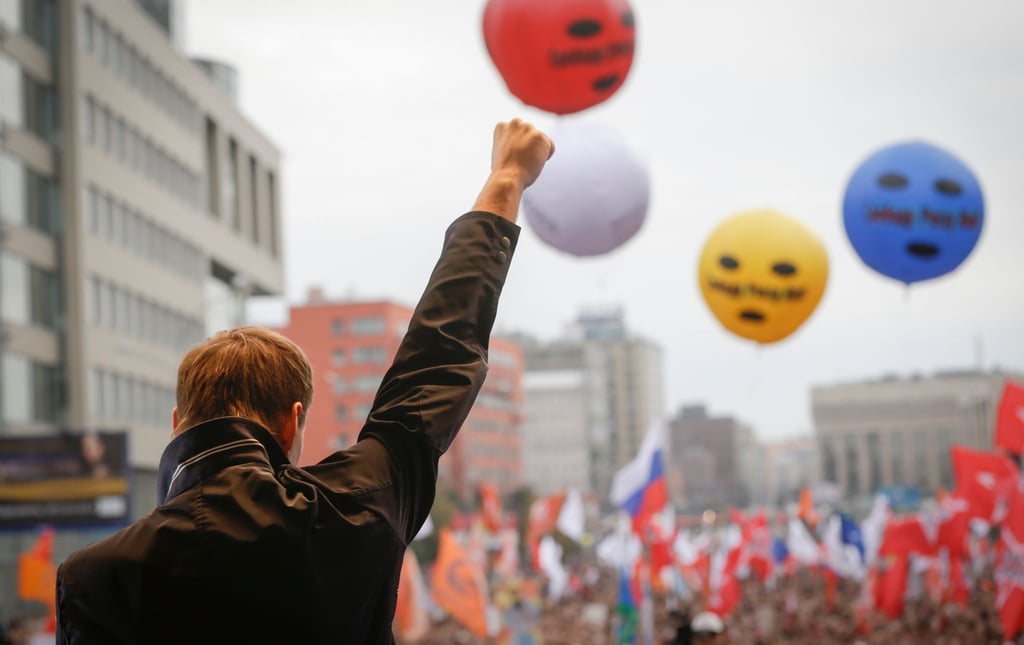 Alexej Nawalny bei einer Protestkundgebung in Moskau (2012).
