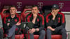 Die drei von der Bayern-Bank: Co-Trainer Arno Michels, Ex-RB-Assistent Zsolt Löw und Cheftrainer Thomas Tuchel (v.l.)