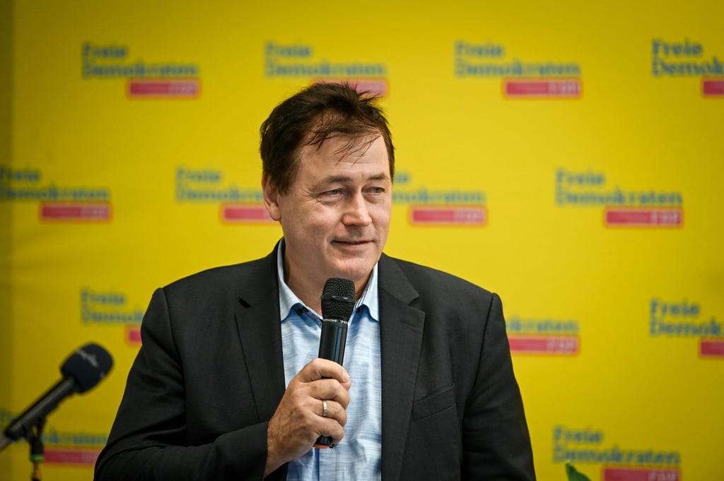 Gerald Ullrich, Mitglied des Bundestages und stellvertretender FDP-Landesvorsitzender, bei seiner Eröffnungsrede.