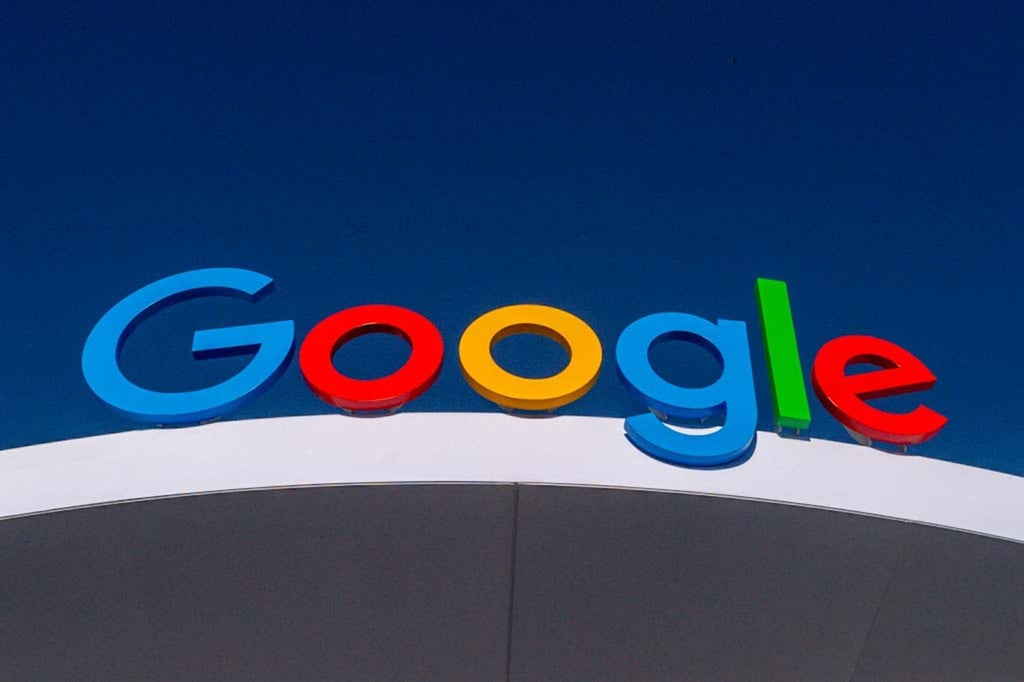 Das Logo von Google auf der Technik-Messe CES in Las Vegas.