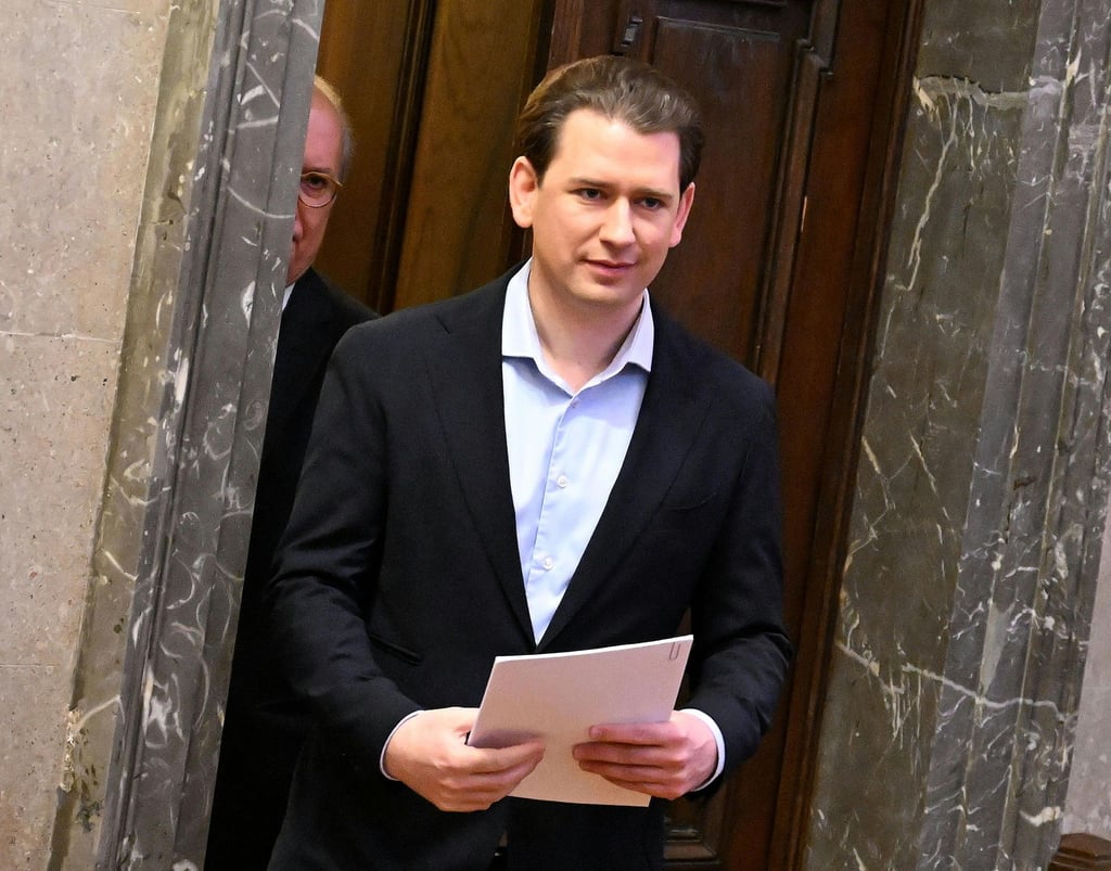 Sebastian Kurz erscheint zum Prozess vor dem Landgericht Wien. Österreichs Ex-Kanzler wurde zu acht Monaten auf Bewährung verurteilt.