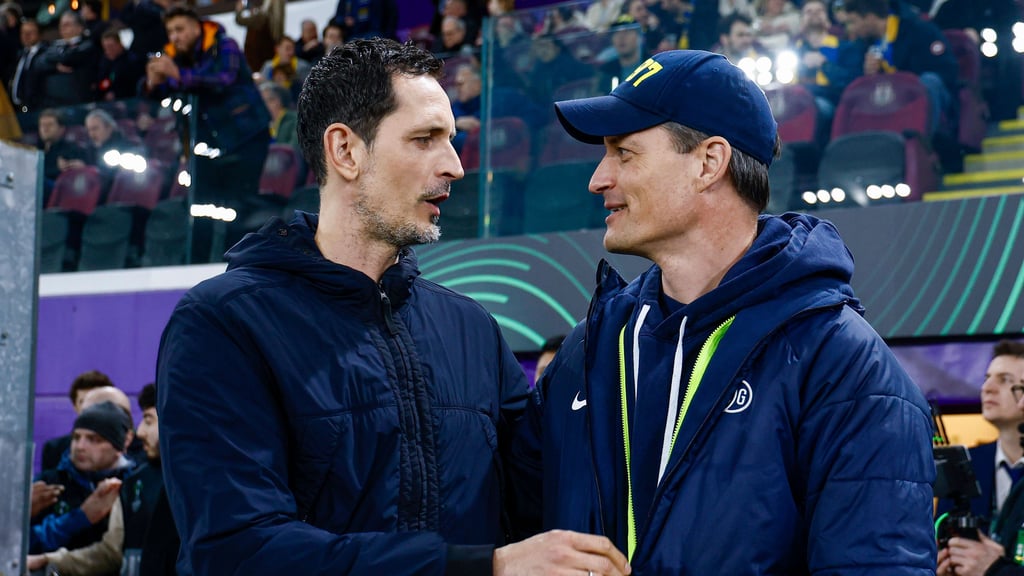 Zwei Ex-Leipziger im Gespräch: Alexander Blessin (r.) und Dino Toppmöller.