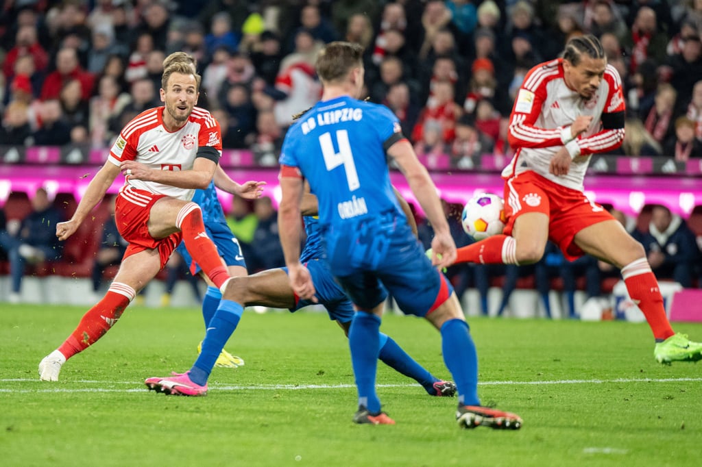 Mann des Spiels: Harry Kane traf doppelt gegen RB Leipzig.