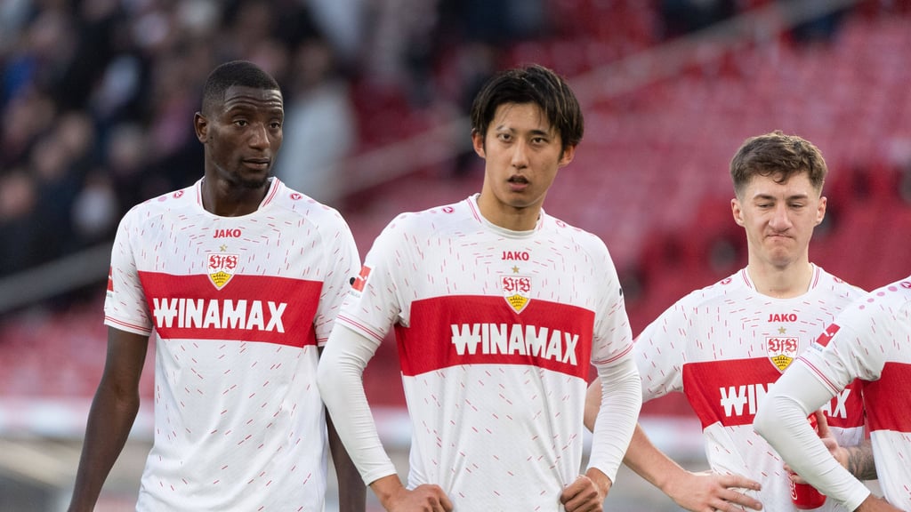 So sieht Enttäuschung aus: VfB-Spieler Guirassy, Ito und Stiller