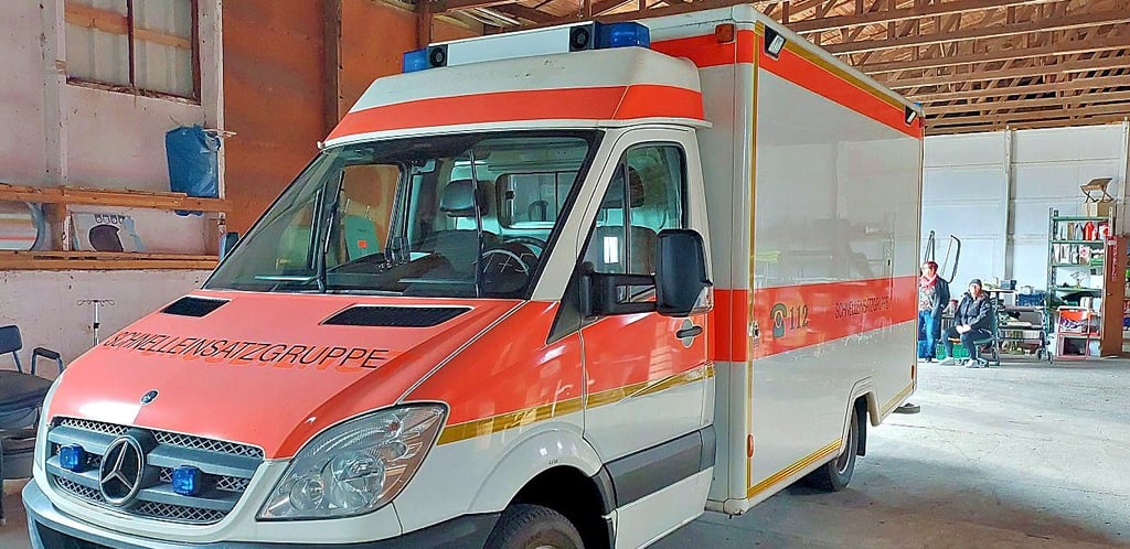 Der Verein Notruf Ukraine - Polizisten helfen, will einen gebrauchten Rettungswagen ausstatten und in die Ukraine bringen.