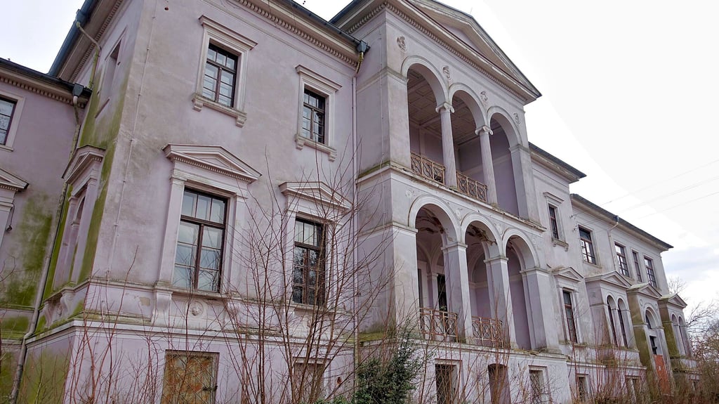 Das klassizistisch anmutende Anwesen in Magdeburg-Randau steht seit Jahren leer. Das gesamte Ensemble steht unter Denkmalschutz.