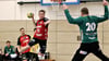 Auf Linksaußen waren Tommes Reiner Vehse (am Ball) und Marcel Werner von Handball-Oberligist Rot-Weiss  Staßfurt immer für ein Tor gut, konnten die Niederlage gegen Plauen-Oberlosa aber nicht verhindern. 