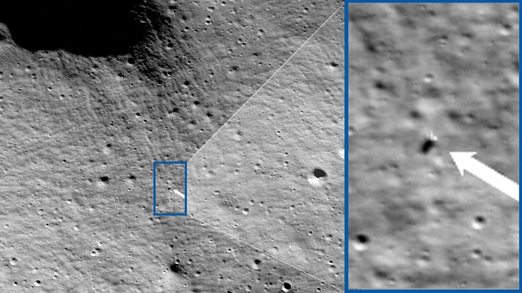 Obwohl er bei der Landung womöglich umgekippt ist, schickte der „Nova-C“-Lander Bilder vom Mond.