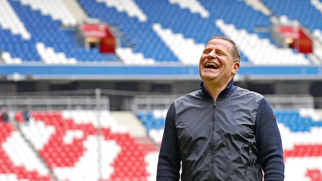 Max Eberl bei seiner Vorstellung als Sportvorstand beim FC Bayern München in der Allianz-Arena.