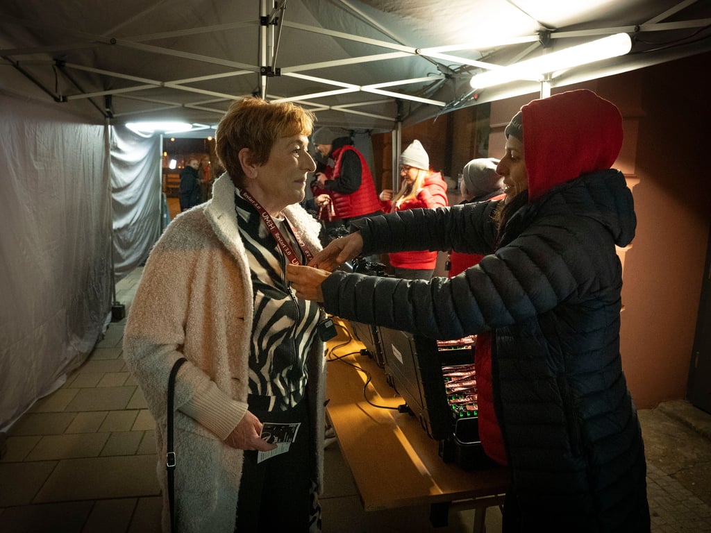 Am Eingang gab es Messgeräte für die Besucher