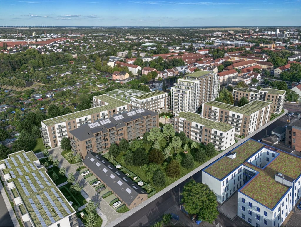 Das neue Zoo-Quartier in Magdeburg. Über 400 Wohnungen sollen dort gebaut werden.