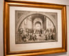 Das ist der  Kupferstich von Louis Jacobys „Schule von Athen“, den er um 1900 seiner Vaterstadt  Havelberg geschenkt hatte. Im Prignitz-Museum ist das Bild Teil der Kabinettausstellung. Sie ist bis Juni zu sehen.