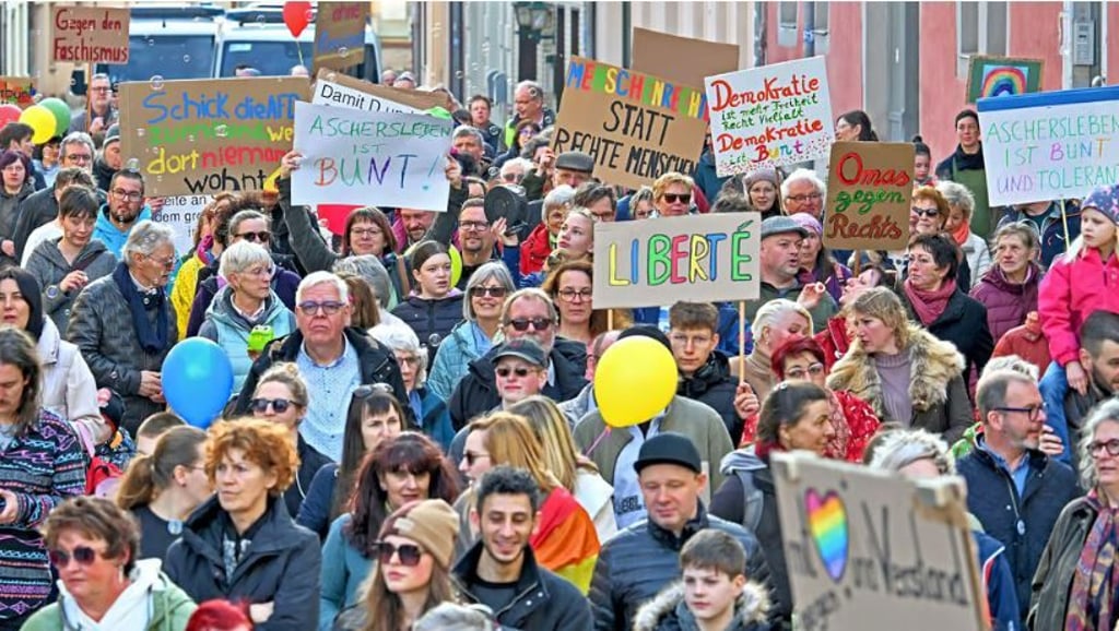 Demo für ein buntes Aschersleben.
