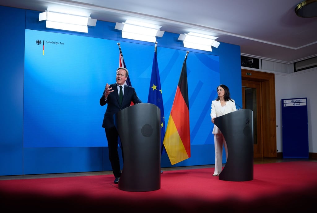 Außenministerin Annalena Baerbock traf sich mit ihrem britischen Amtskollegen David Cameron zu Gesprächen in Berlin.