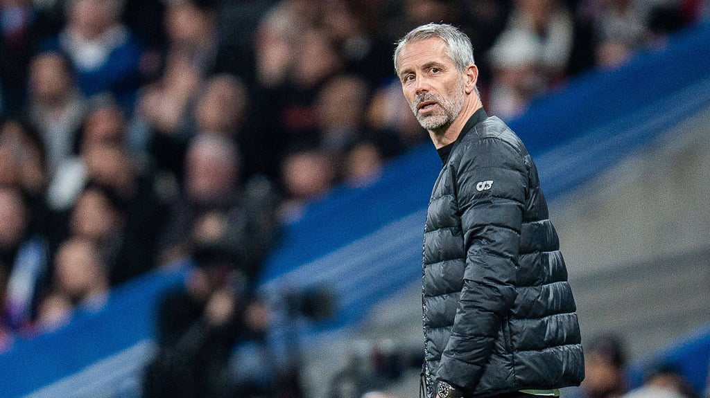 Marco Rose beim Spiel gegen Real Madrid.