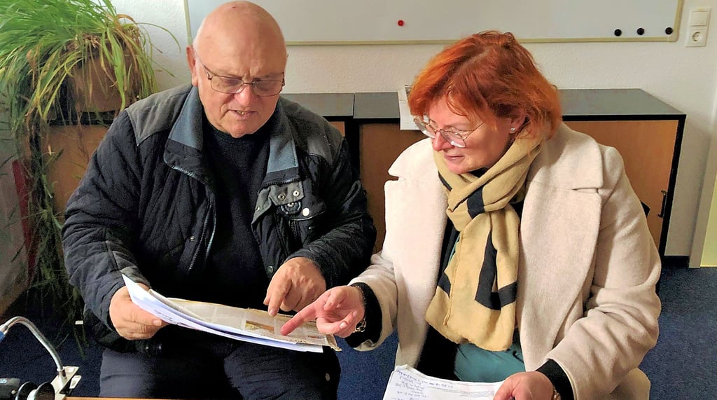 Dittmar Jung und Sandra Sowoidnich bleiben an der Sanierung dran.