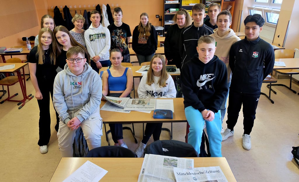 Diese Schüler aus der 8a der Sekundarschule Jessen-Nord haben am Projekt von MZ und Volksstimme teilgenommen.