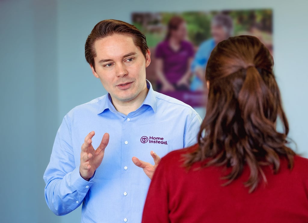 Jan Westphal, Geschäftsführer von Home Instead Halle, im Gespräch
