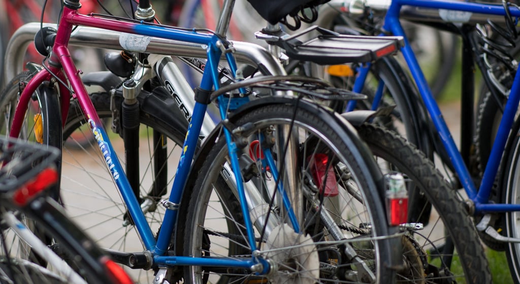 Die Fahrradständer in Wernigerode sind ständig besetzt.