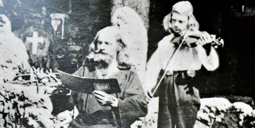 Gustav Nagel musizierte auch mit seinen Söhnen – wie hier mit Adolf. Er komponierte unzählige Stücke.