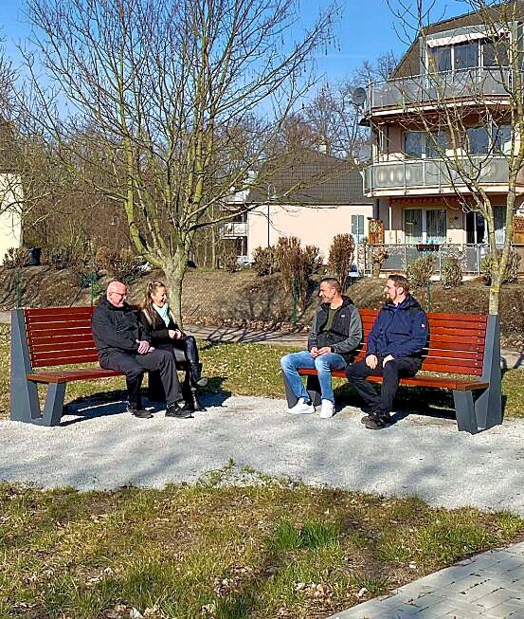Die neuen Bänke laden zum Verweilen ein.