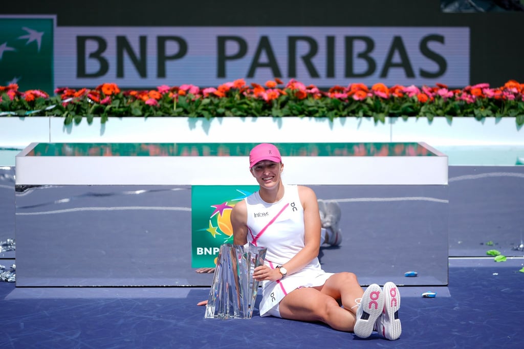 Iga Swiatek hat das Indian-Wells-Finale in zwei Sätzen gewonnen.