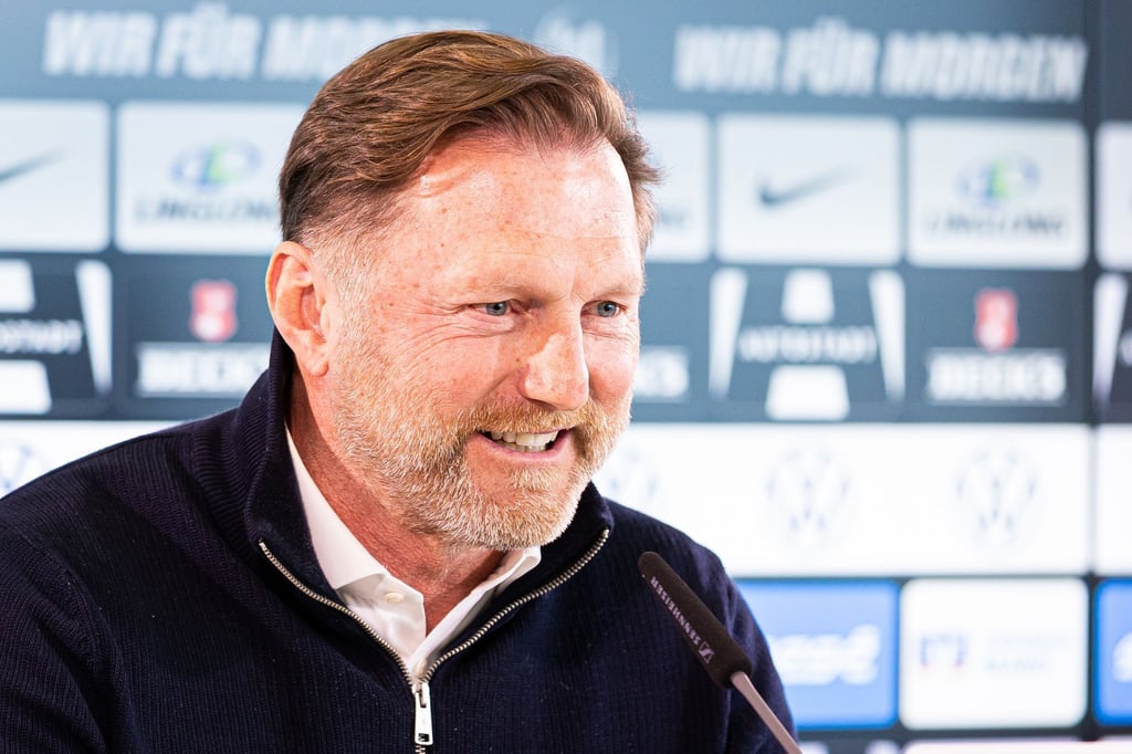 Ralph Hasenhüttl, neuer Trainer des VfL Wolfsburg, spricht auf der Pressekonferenz.