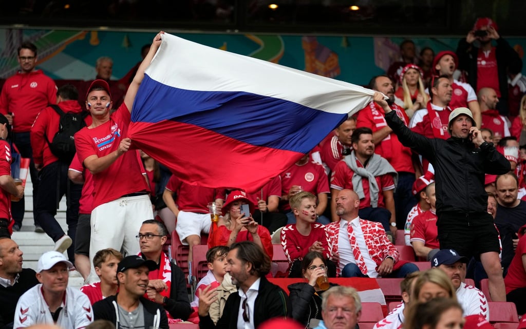 Russische Fußball-Fans.