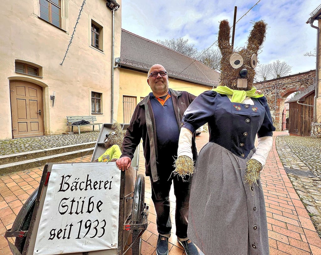 Nach dem Arbeitseinsatz vom letzten Wochenende werkelt das Team um Torsten Vollert vom Burgverein für den Ostermarkt.