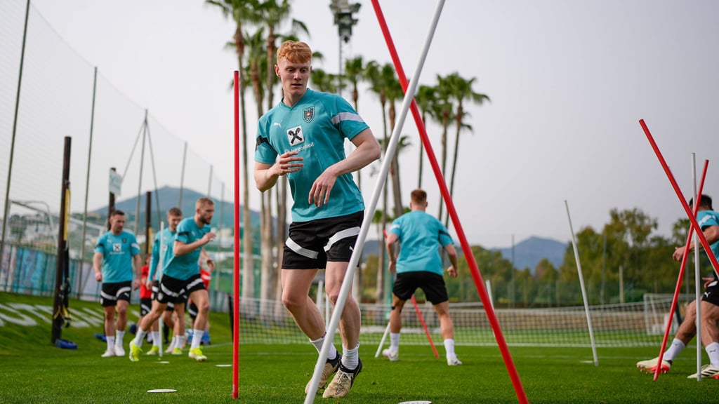 Seiwald beim Trainingslager der Österreicher in Marbella.