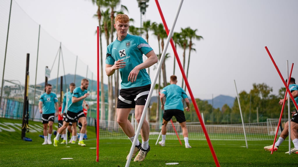 Seiwald beim Trainingslager der Österreicher in Marbella.