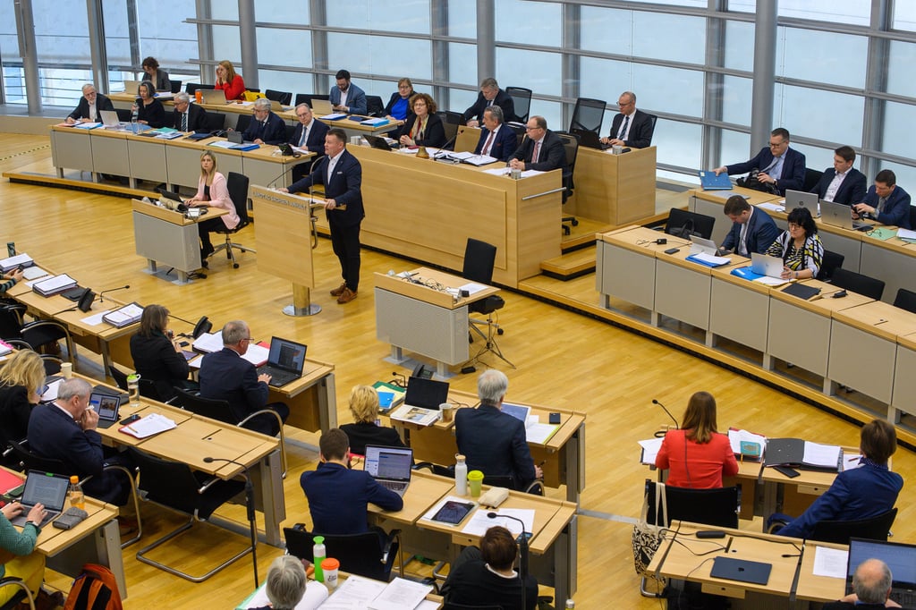 Ungewöhnlicher Moment in Sachsen-Anhalts Landtag: Aufgrund der vollen Tagesordnung wurde die Mittagspause verkürzt. Einige Abgeordnete nahmen diesen Beschluss aber nicht so ernst.