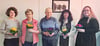 Mit Cathleen Carius, Petra Boneki, Dietmar Cech, Birgit Cech und Jana Dalichow (von links) werden  auf der  Versammlung  des Heimatvereins Seyda fünf neue Mitglieder begrüßt.  Cathleen  Carius  arbeitet als Schriftführerin die nächsten drei Jahre im Vorstand mit.