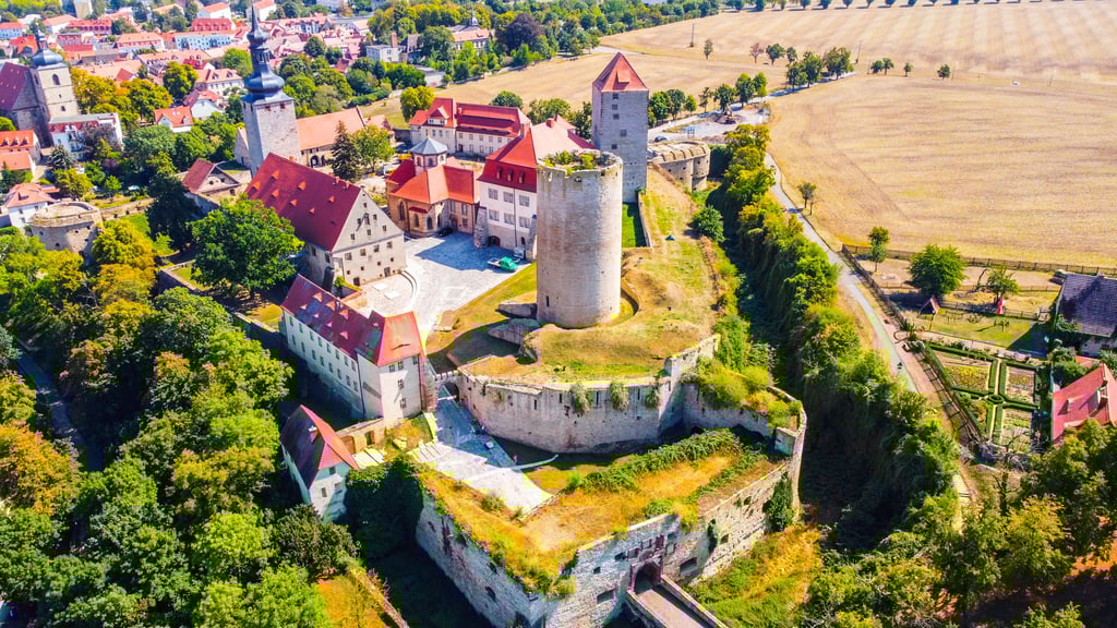 Die Burg Querfurt aus der Luft