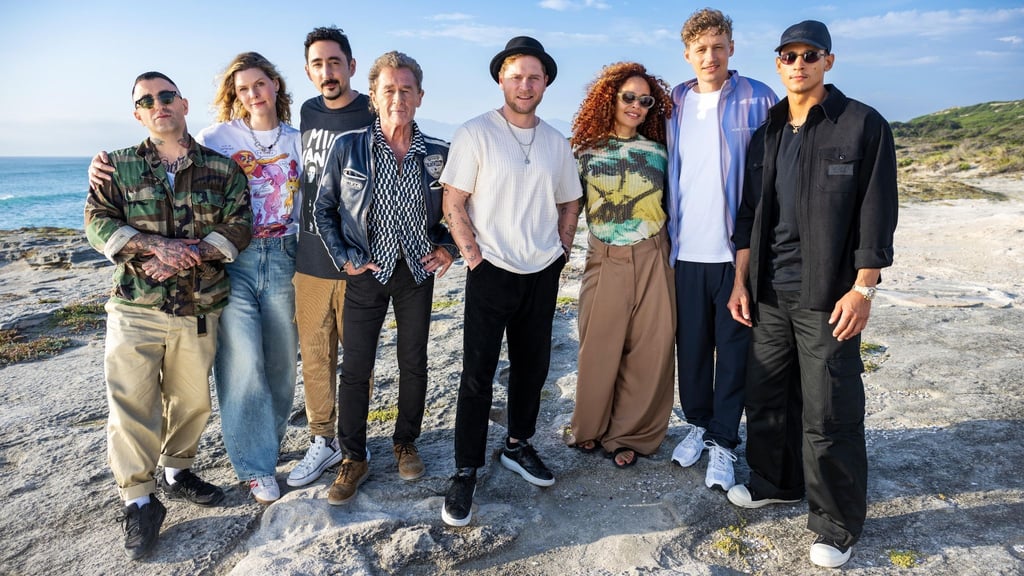 Der Cast der neuen Staffel „Sing meinen Song“ mit Sammy Amara (l-r), Eva Briegel, Eko Fresh, Peter Maffay, Johannes Oerding, Joy Denalane, Tim Bendzko und Emilio.