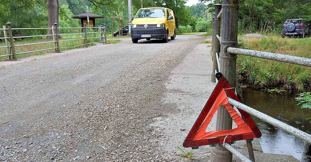 Die denkmalgeschützte Möller-Brücke am Informationszentrum Kämkerhorst ist seit Jahrzehnten ein Sanierungsfall. Im August sollen die Bauarbeiten für eine Erneuerung der Konstruktion beginnen.